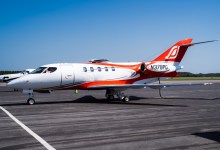 SyberJet SJ30-2 light business jet on airport ramp