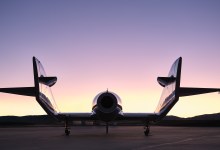 Virgin Galactic next generation Delta class spaceplane on runway