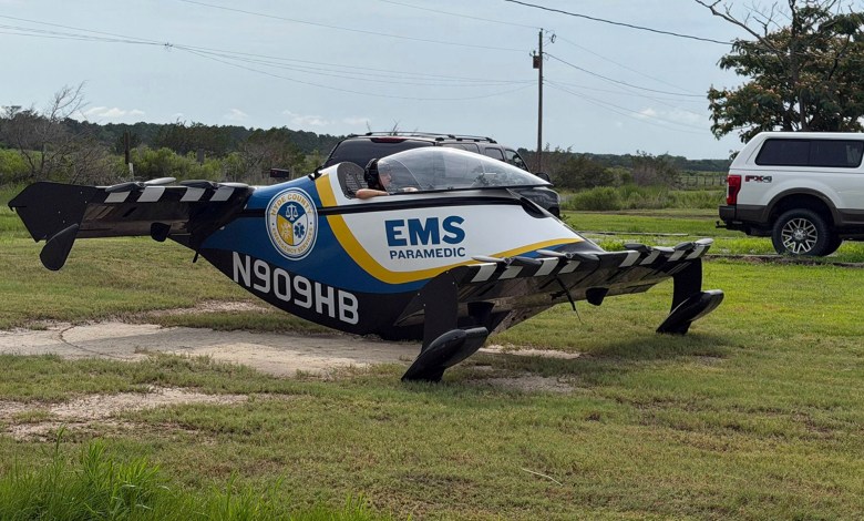 Pivotal BlackFly eVTOL aircraft with EMS livery