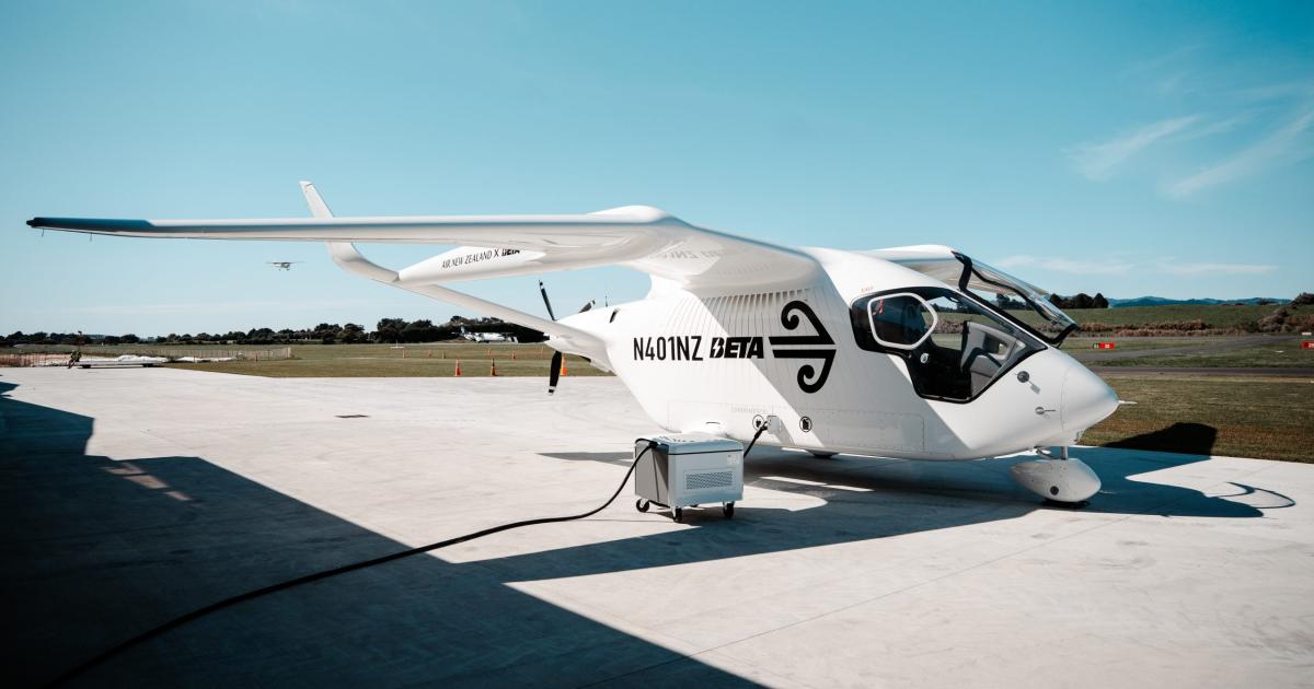 Beta Technologies Alia electric aircraft Air New Zealand
