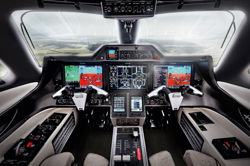 Embraer Phenom 300EV cockpit interior
