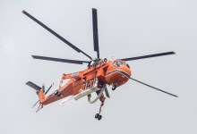 Sikorsky S-64 Skycrane firefighting helicopter [Credit: Shutterstock/Giannis Papanikos]