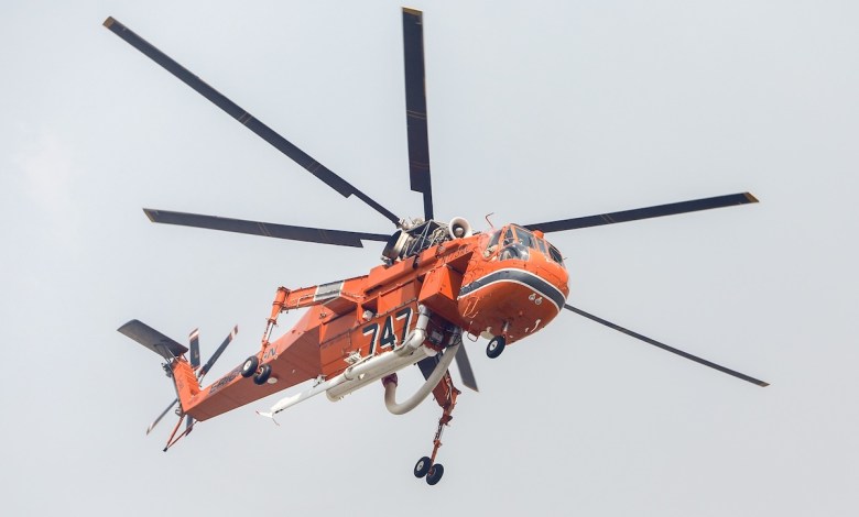 Sikorsky S-64 Skycrane firefighting helicopter [Credit: Shutterstock/Giannis Papanikos]