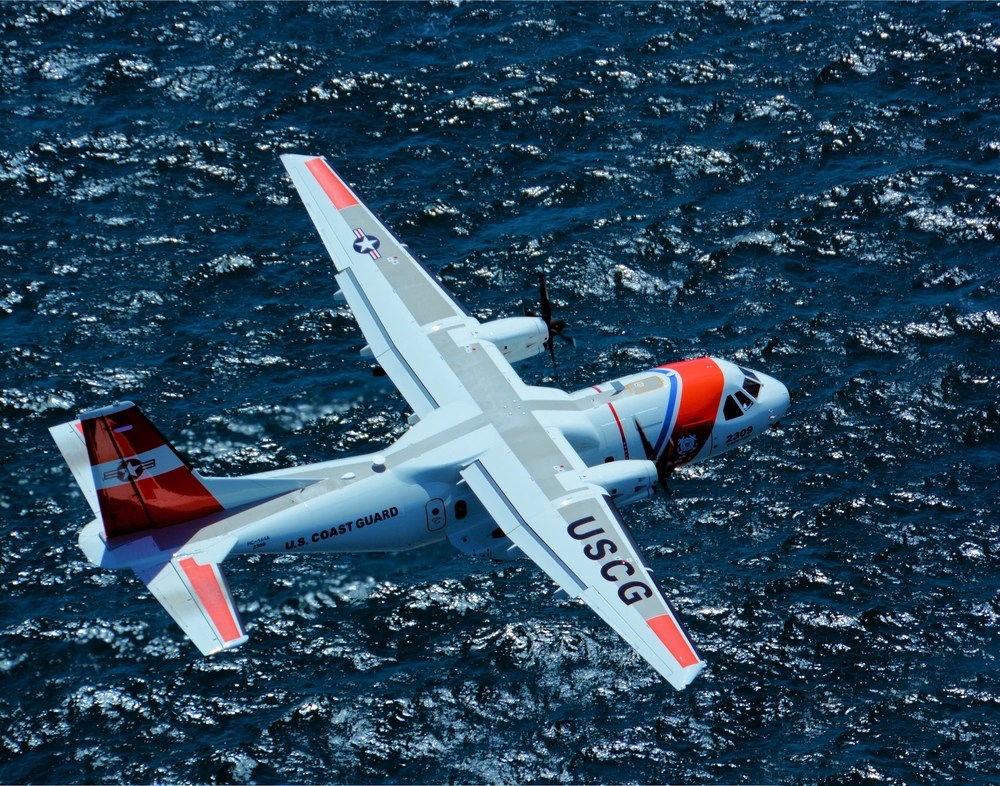A Coast Guard HC-144 Ocean Sentry was deployed in the search. [Credit: U.S. Coast Guard]