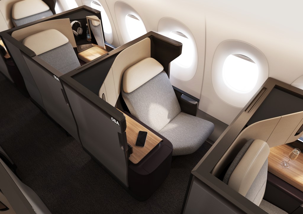Qantas Airbus A350-1000ULR cabin mockup