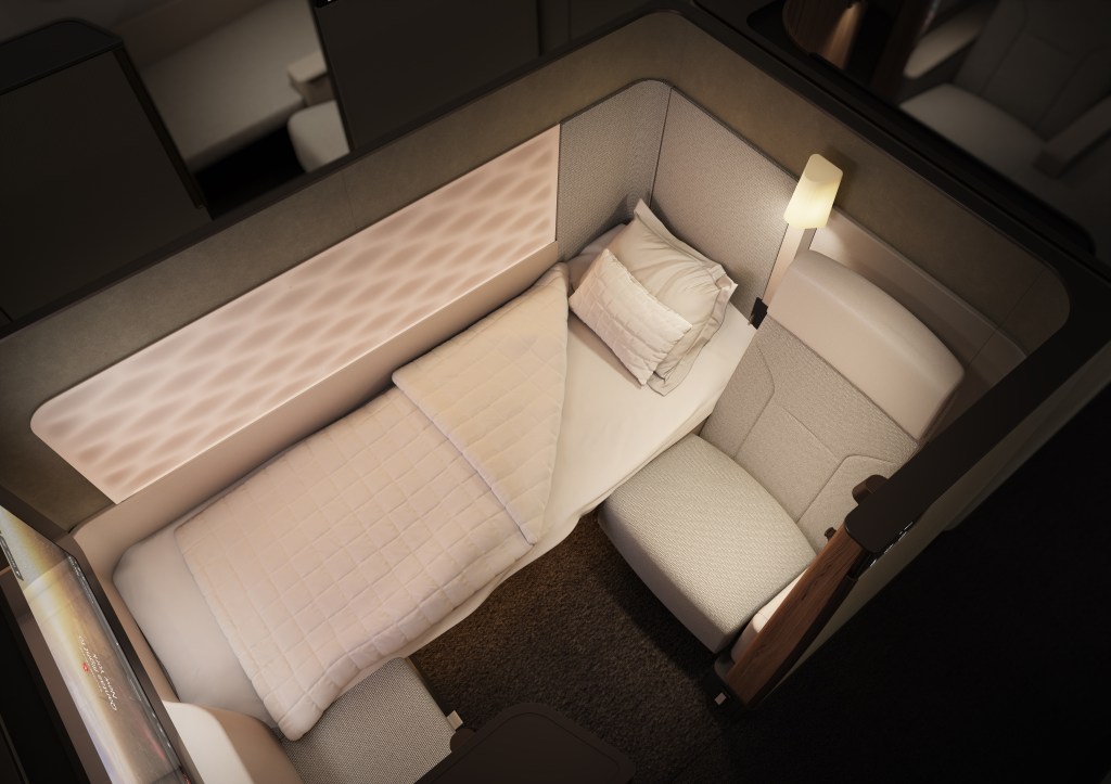 Qantas Airbus A350-1000ULR cabin mockup