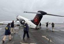 Air Canada on the runway following fatal runway incursion incident at LaGuardia in March