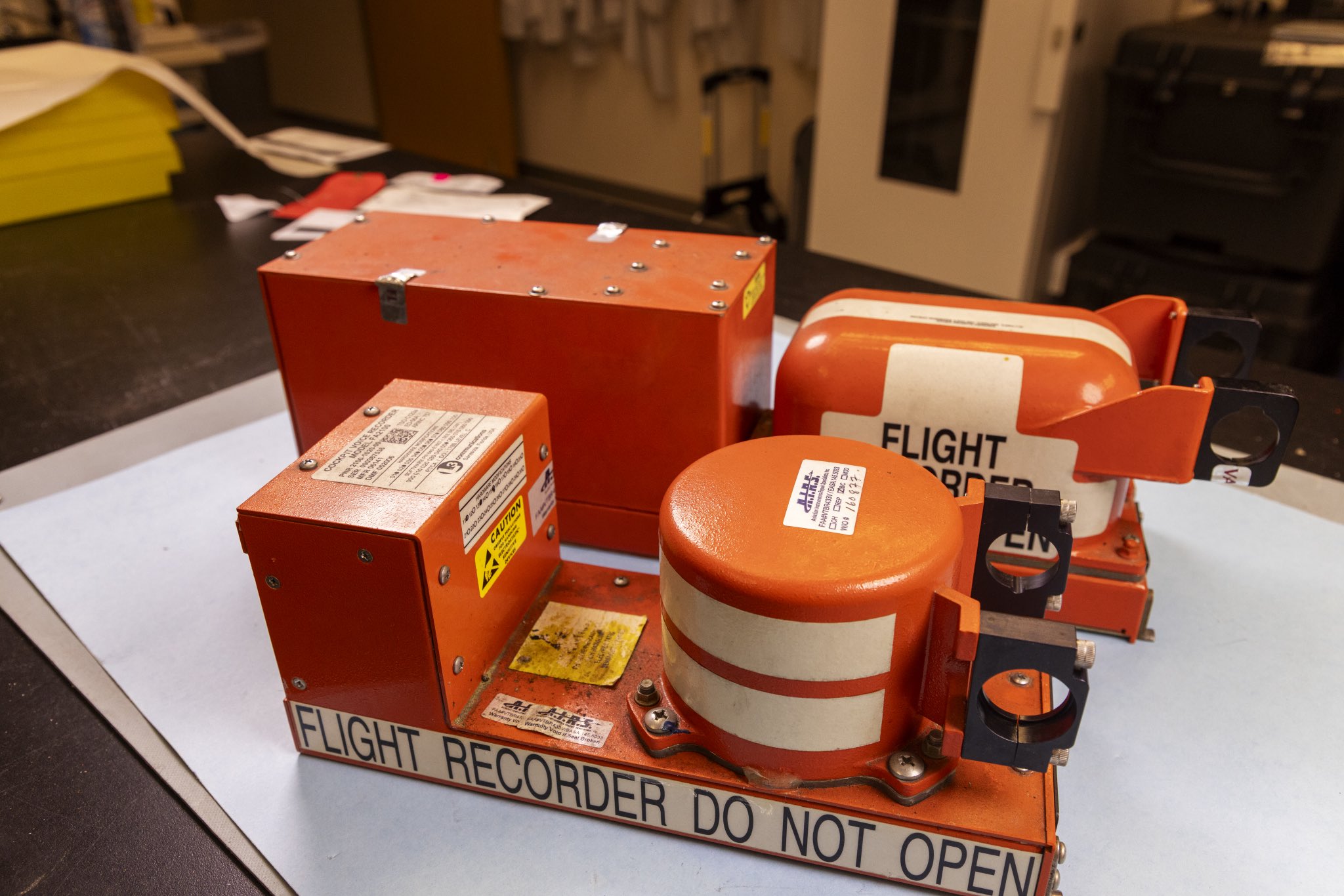 NTSB image of Boeing 767 cargo jet flight data recorder