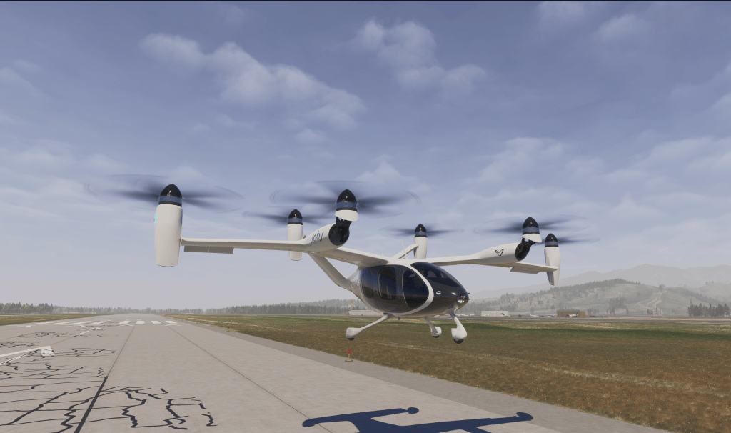 Flying the Joby S4 sim on MSFS2024 may change your perspective on eVTOLs. [Credit: Sean Siff/MSFS2024]
