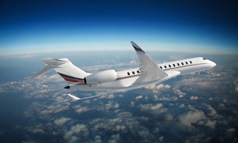 NetJets Bombardier Global 8000 private jet
