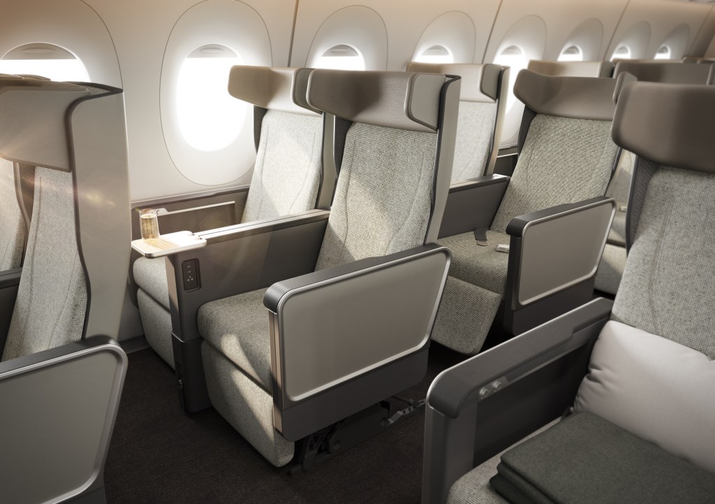 Qantas Airbus A350-1000ULR cabin mockup