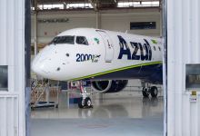 Embraer E-Jet E195-E2 narrowbody in special livery
