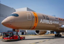 Airbus A350F test aircraft rolls off assembly line before maiden flight