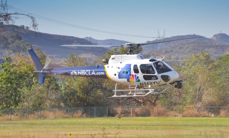 A helicopter used by KNBC-TV [Credit: Shutterstock]