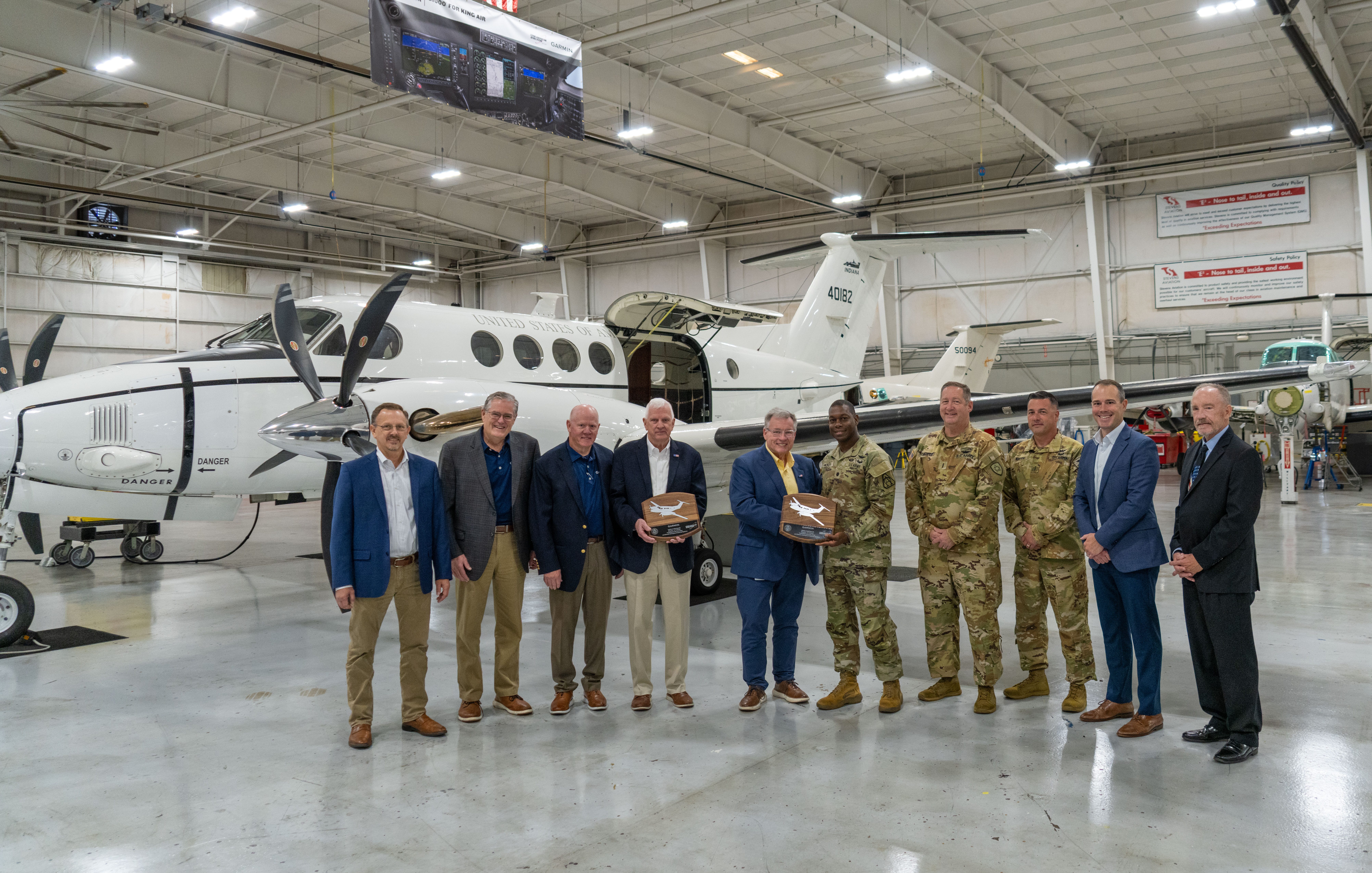 The 1,000th Garin G1000 retrofit was delivered to the U.S. Army during an October 6, 2026, celebration at Stevens Aerospace and Defense Systems. [Credit: Garmin]