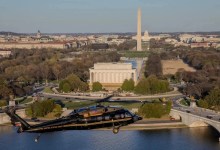 U.S. Army Black Hawk helicopter flying near DCA