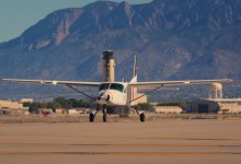 Reliable Robotics autonomous Cessna 208B Grand Caravan on the runway at Albuquerque International Sunport in New Mexico