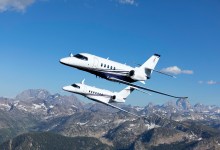 Textron Aviation Cessna Citation Longitude and Latitude flying side by side