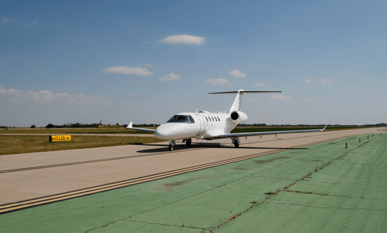 Textron Aviation Cessna Citation CJ4 Gen3 flight test article on runway