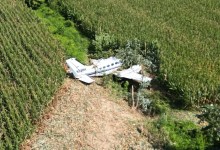 NTSB attributes the crash of a C-421 airplane in Kentucky in August to misfueling. [Credit: NTSB]