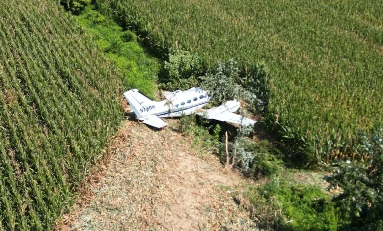 NTSB attributes the crash of a C-421 airplane in Kentucky in August to misfueling. [Credit: NTSB]