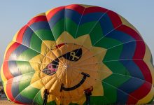 Hot-air balloon at the San Martin Airport Food Truck Fly-In [Credit: Niki Britton]