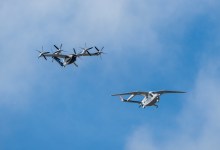 Joby and Beta electric aircraft prototypes formation flight