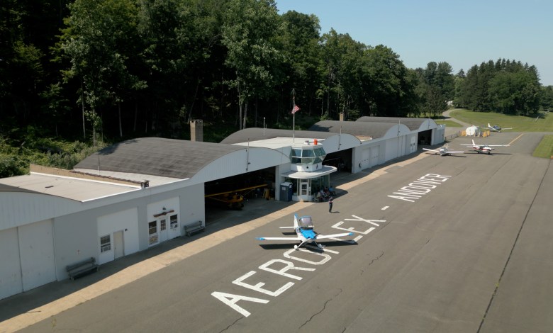 aircraft on tarmac at Aeroflex-Andover Airport in New Jersey
