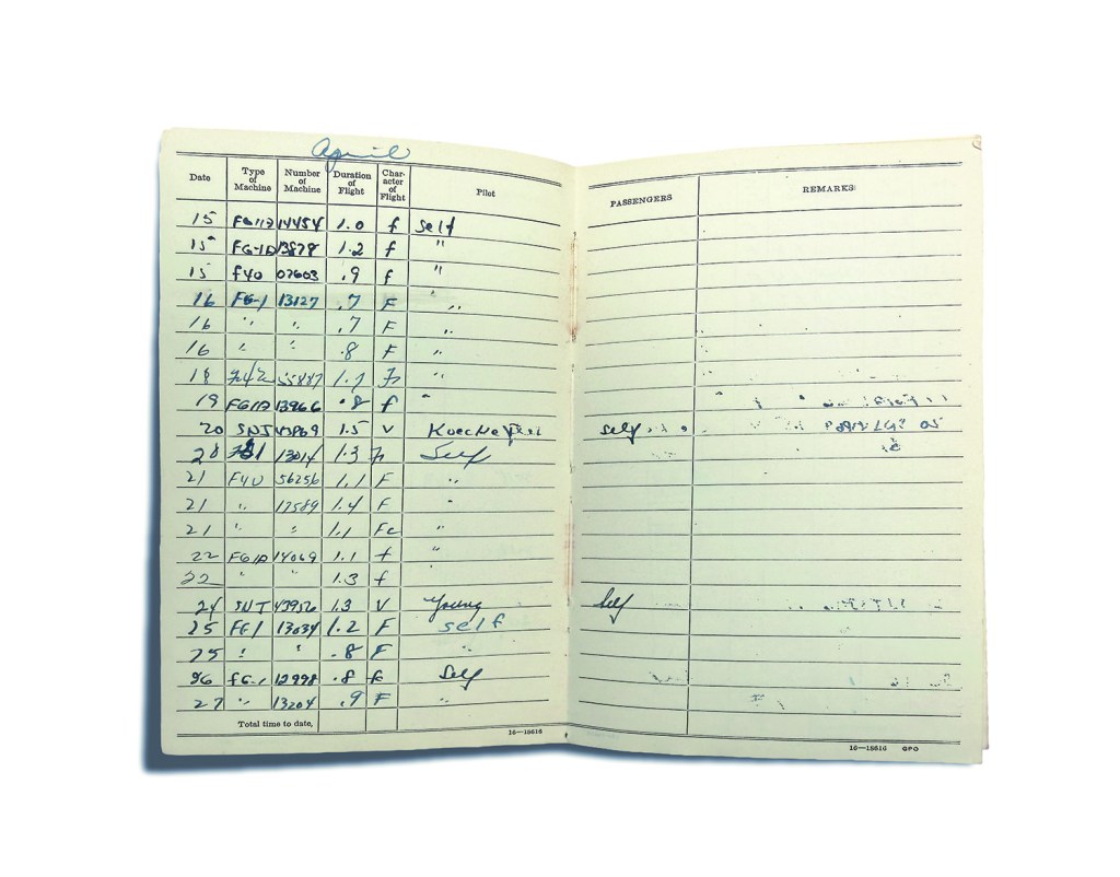 Author Sean Siff’s personal quest to retrace his grandfather’s World War II flight training began with a handwritten logbook, giving the author an opportunity to search for the aircraft his grandfather had flown. [Credit: Sean Siff]