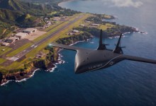 Natilus blended wing body Kona aircraft in U.S. Aiir Force livery, rendering
