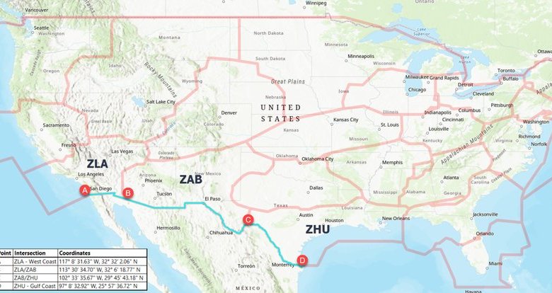 Graphic of southern border TFR