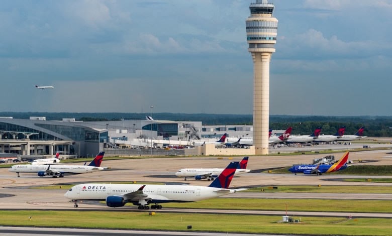 Air traffic control tower in Atlanta