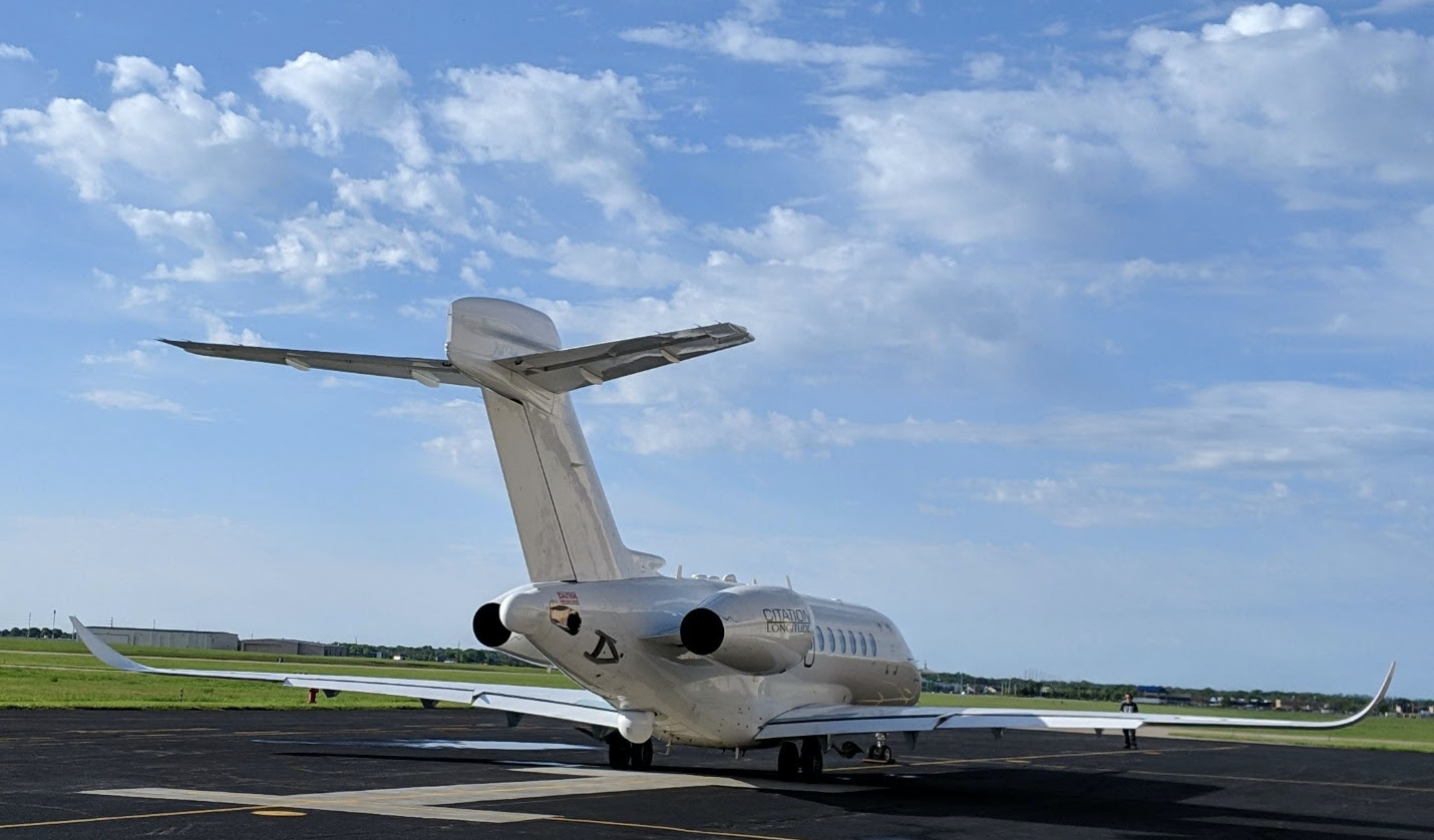 The Cessna Citation Longitude on the tarmac