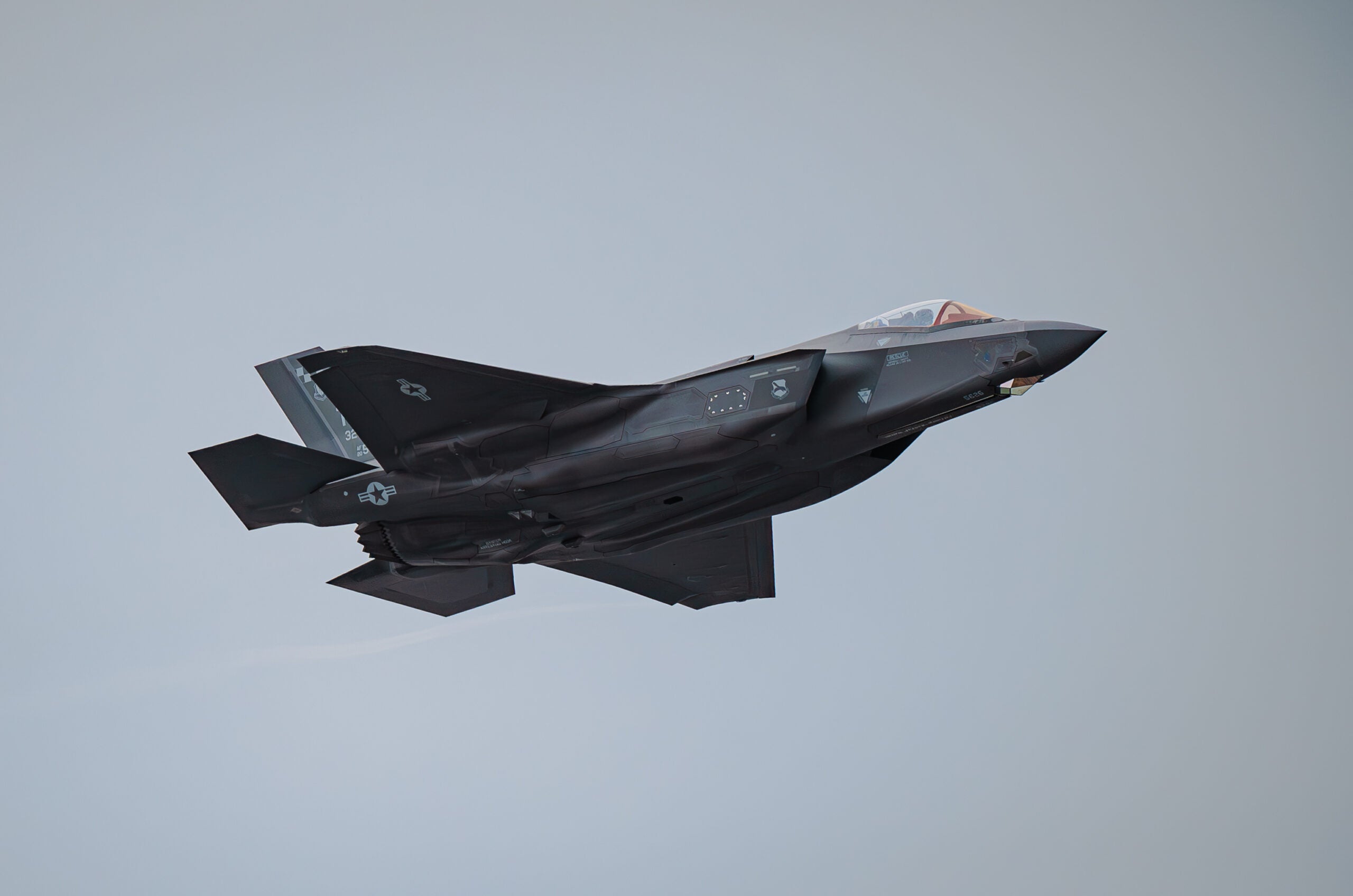 A U.S. Air Force F-35A Lightning II assigned to the 95th Fighter Squadron takes off at Tyndall Air Force Base, Florida, on March 1, 2024. [Courtesy: U.S. Air Force]