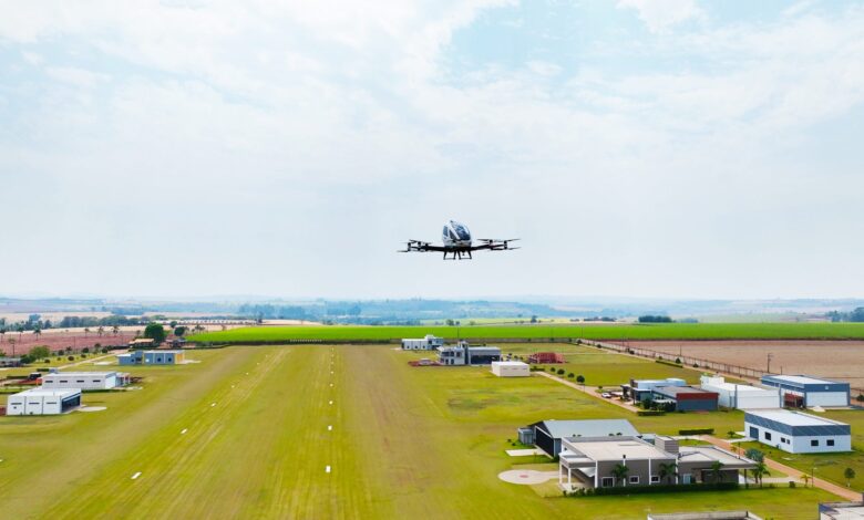 EHang electric eVTOL air taxi Brazil