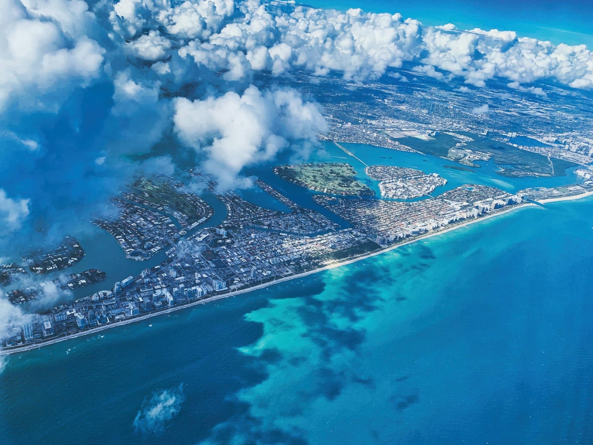 Flying over Miami