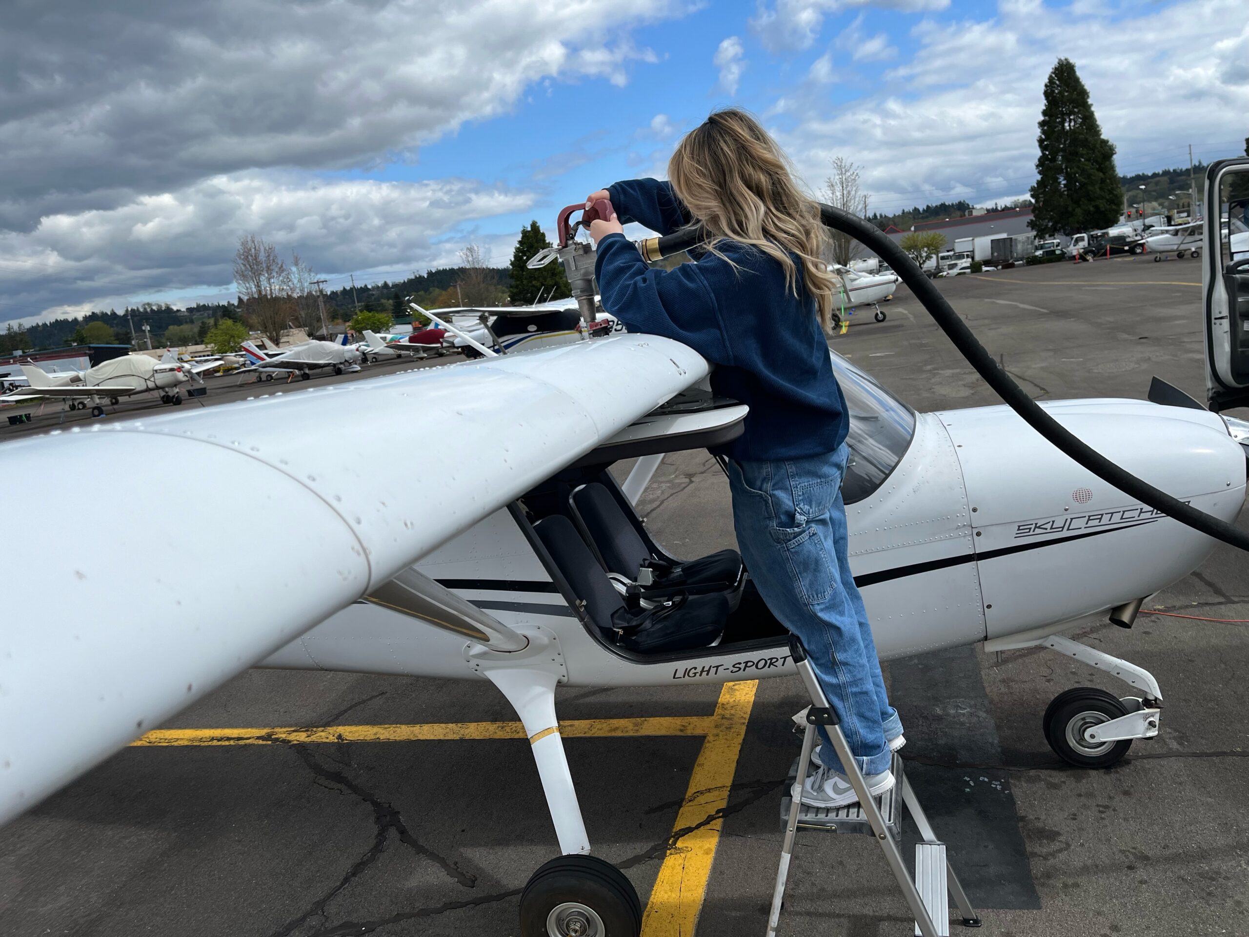 Knowing what kind of fuel your aircraft takes is basic pilot knowledge. [Credit: Meg Godlewski]