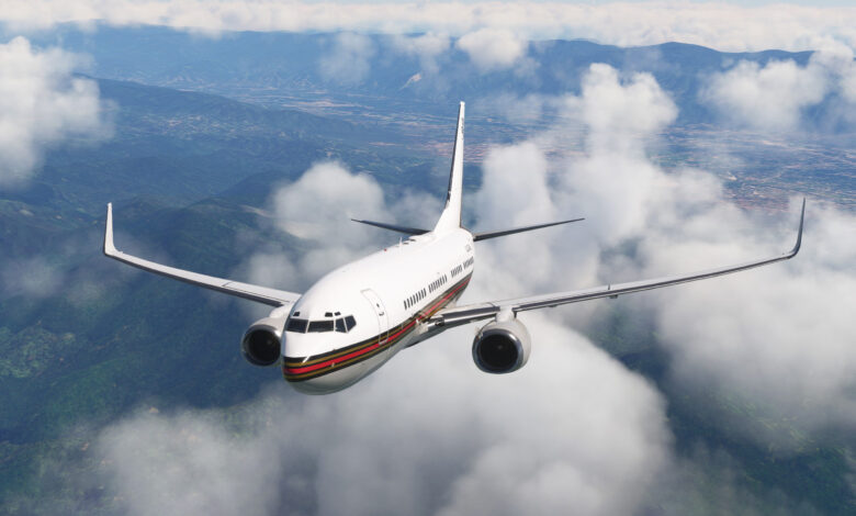 The PMDG 737 Next Generation in the unique Boeing Business Jet model. [CreditL MSFS 2024]