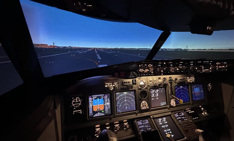 Runway 1 at KDCA in simulator