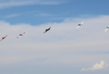 A competition takes place at the National Championship Air Races in Roswell, New Mexico. [Credit: Malcolm Dean for AVweb]
