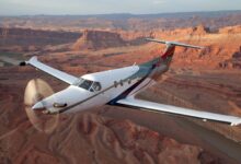 Flying over the red rock country in Moab, Utah [Credit: Jessica Ambats]