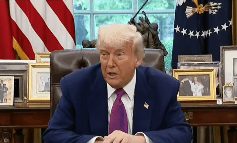 President Donald Trump in the White House