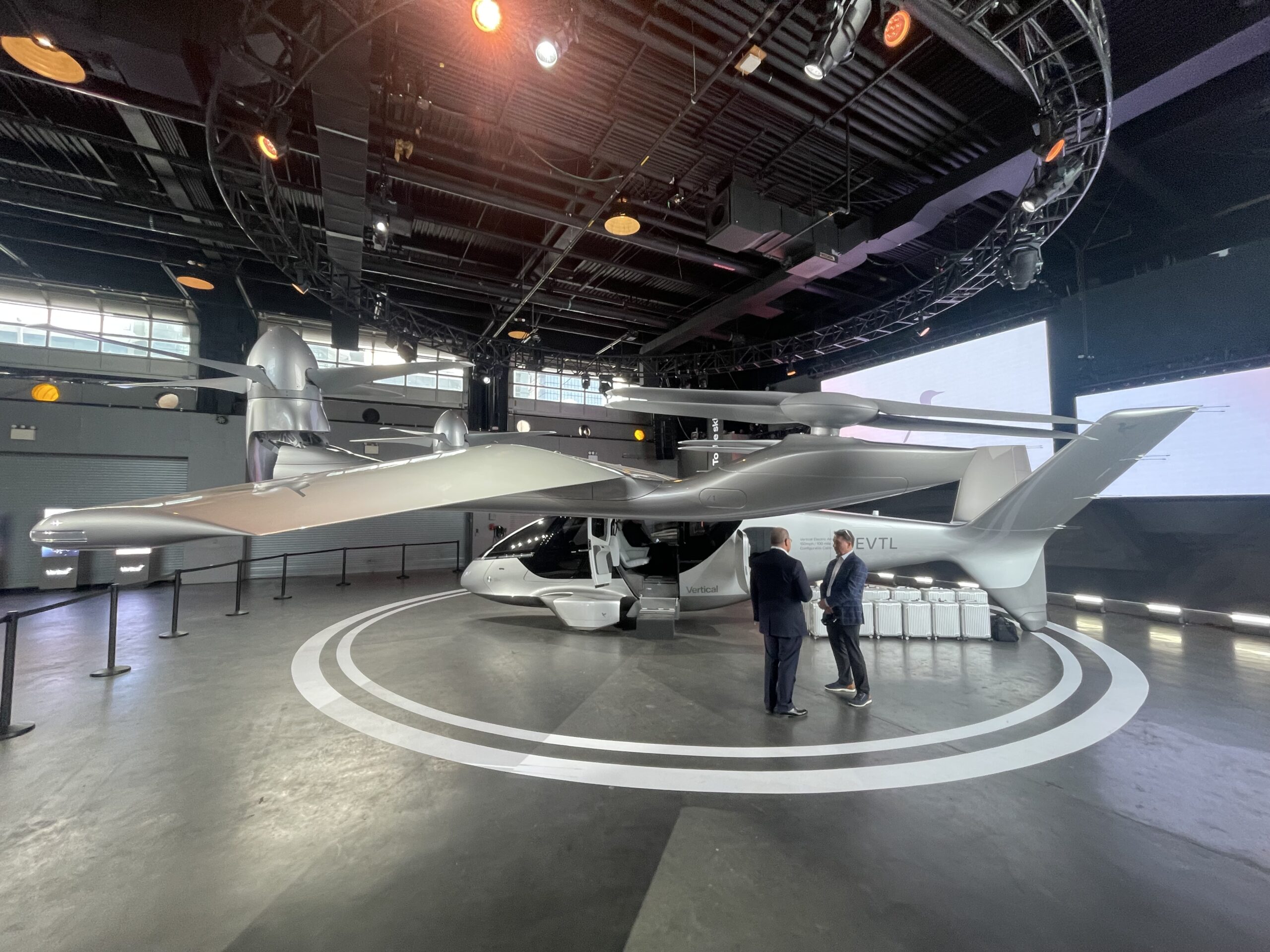 Vertical Aerospace full scale electric air taxi display in Manhattan