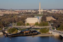 U.S. Army Black Hawk helicopter flies near Washington D.C.