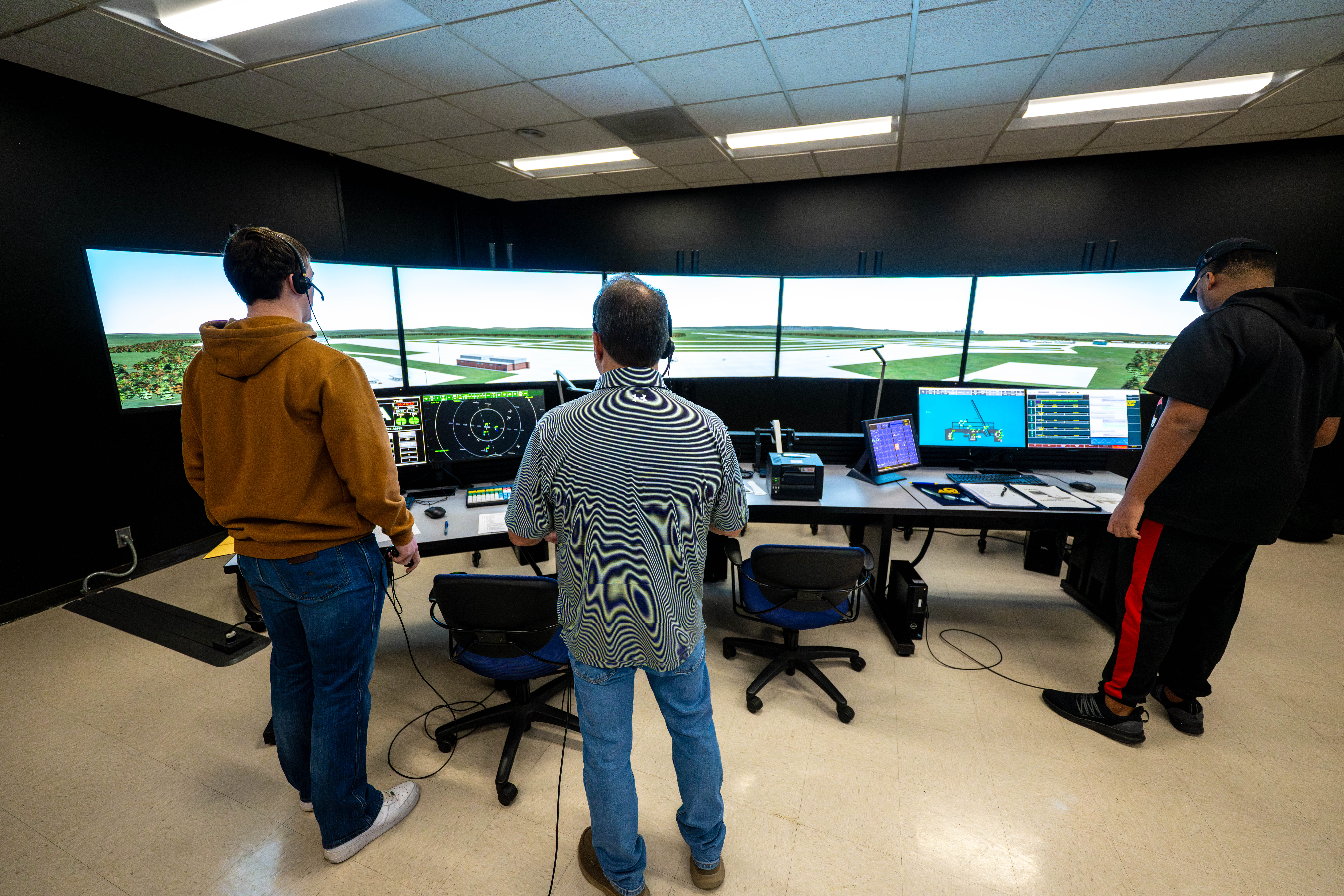 UFA Inc. supplies Angelo State University in Texas with air traffic control simulation to enhance training for ATC applicants. [Credit: UFA Inc.]