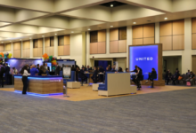 United Airlines was one of the nearly 100 organizations at the expo.