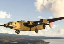 After completing training, Jack Masters’ crew was handed a new B-24 to bring to the Pacific Theater during WWII. [Credit: Sean Siff/MSFS2024]