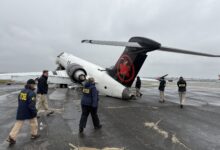 NTSB investigators LaGuardia Airport CRJ 900 fire truck collision