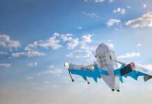 Amazon Prime Air MK30 delivery drone in flight