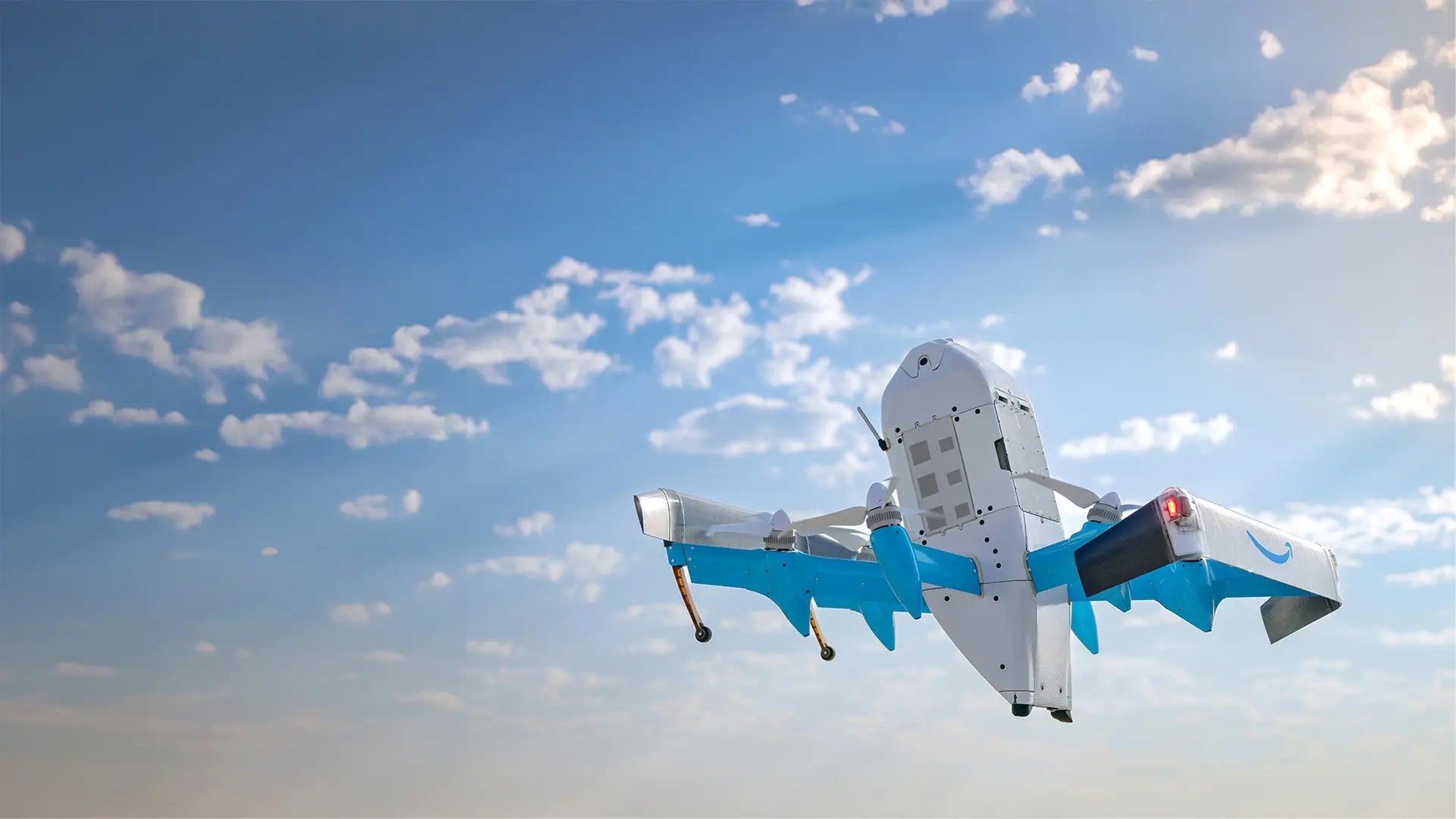 Amazon Prime Air MK30 delivery drone in flight